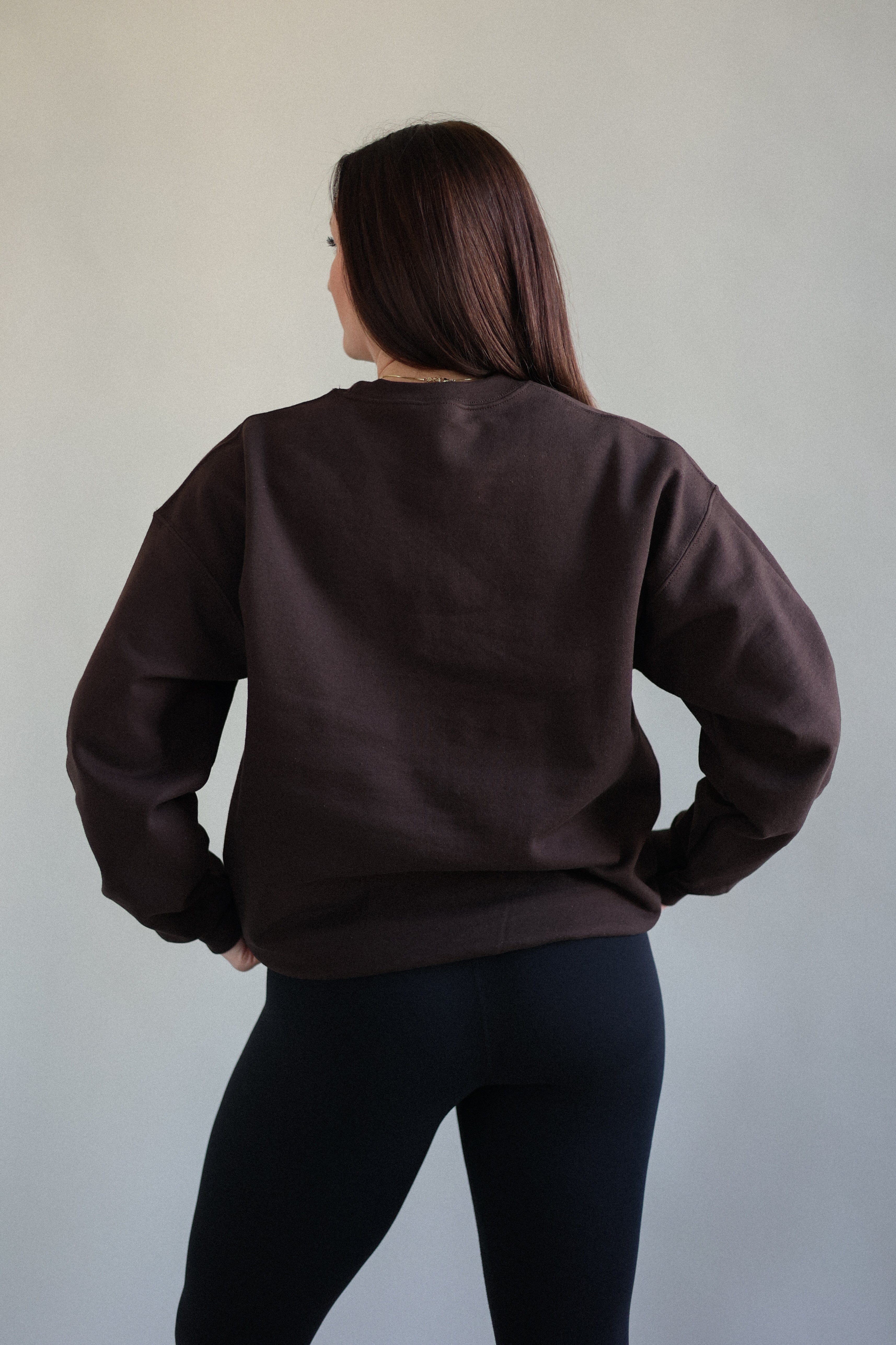 smut life. oversized crewneck in dark romance (dark chocolate)