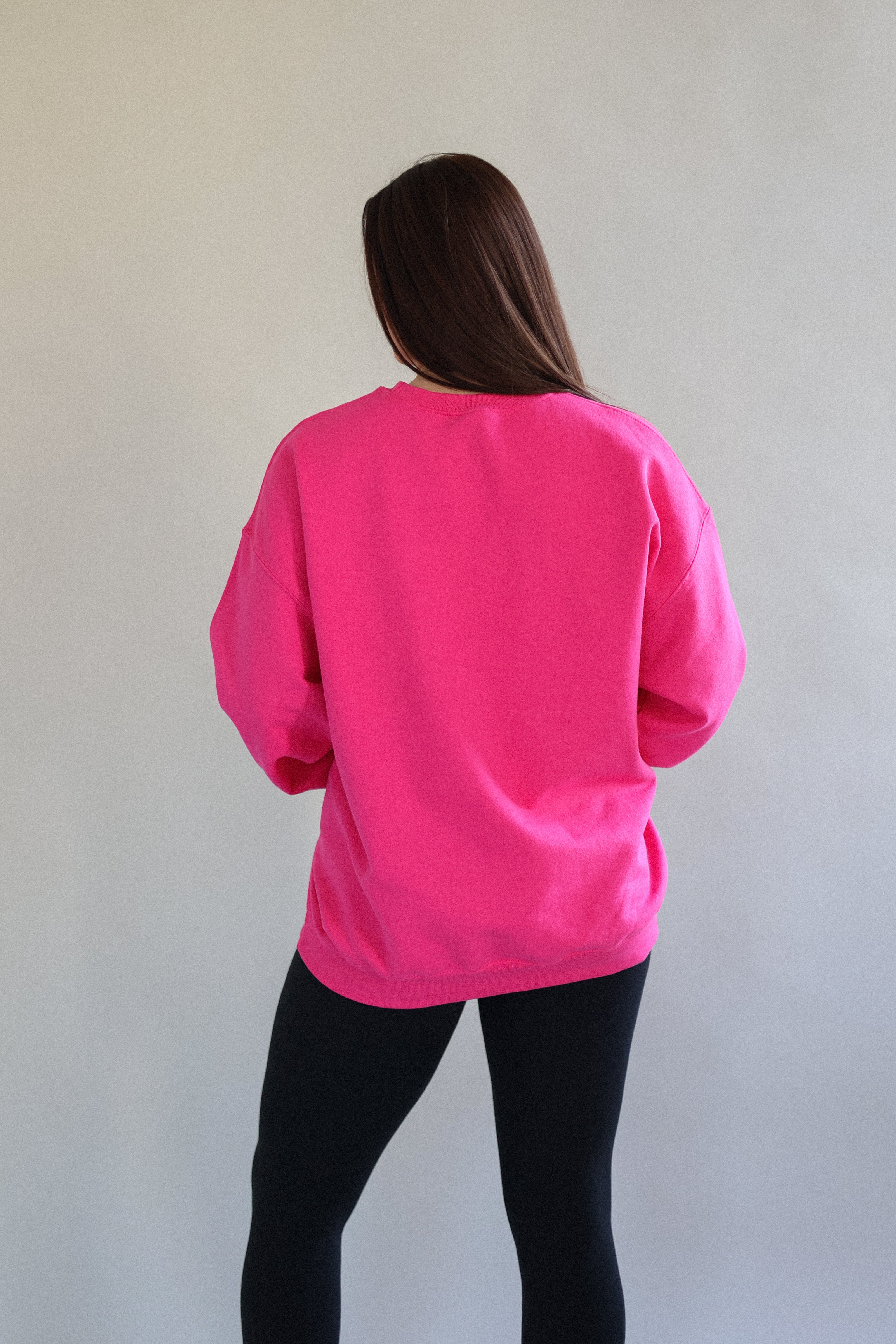 team jesus. oversized crewneck in main character (hot pink)